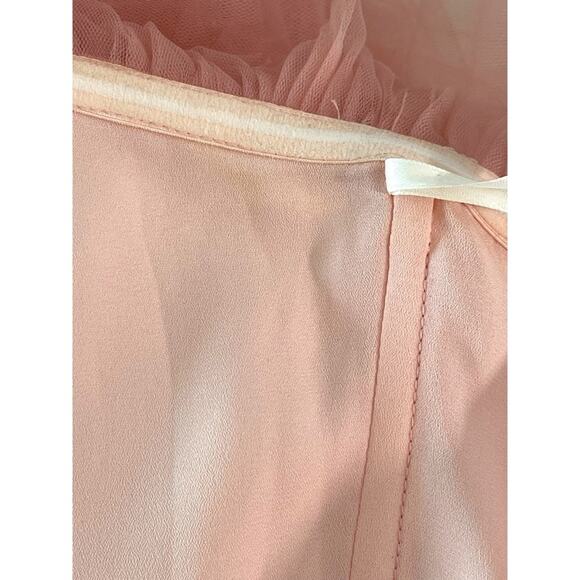 Lovers and Friends Bobbit Tulle Tiered Strapless Blush Pink Maxi Gown Size XXS - Picture 8 of 10